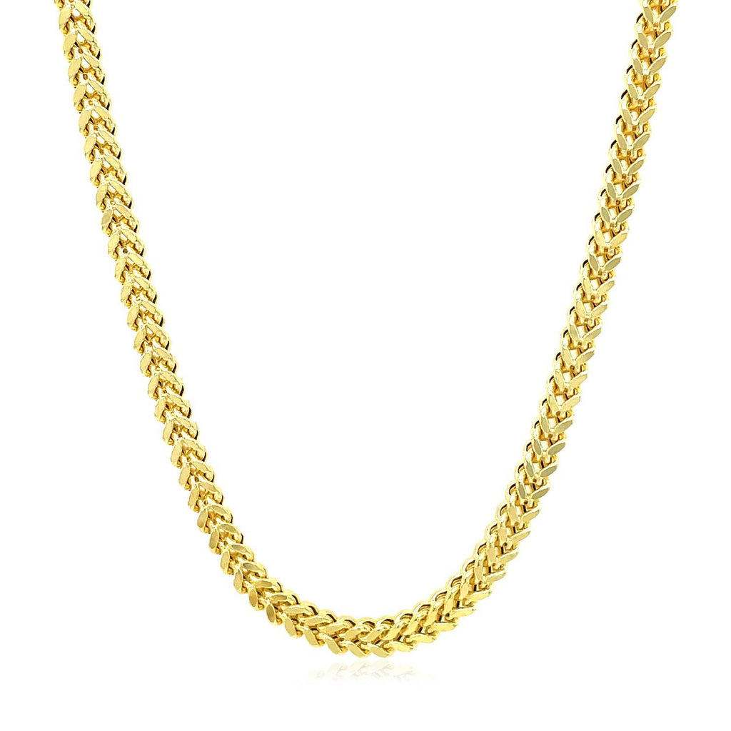 14k Yellow Gold Square Franco Chain (4.40 mm)