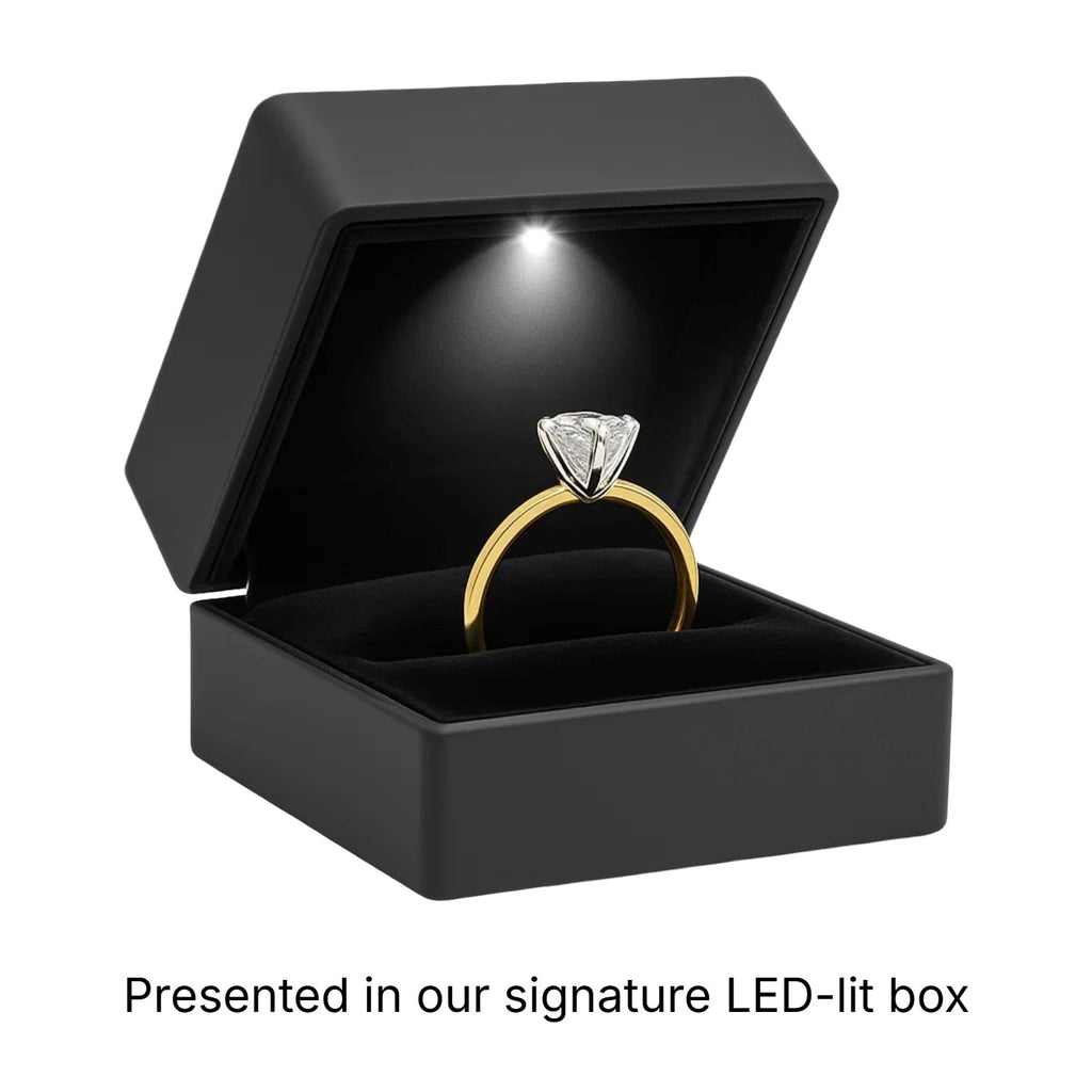 3 Carat Round Lab Grown IGI G/VS1 Diamond Solitaire Ring in 14K Yellow Gold