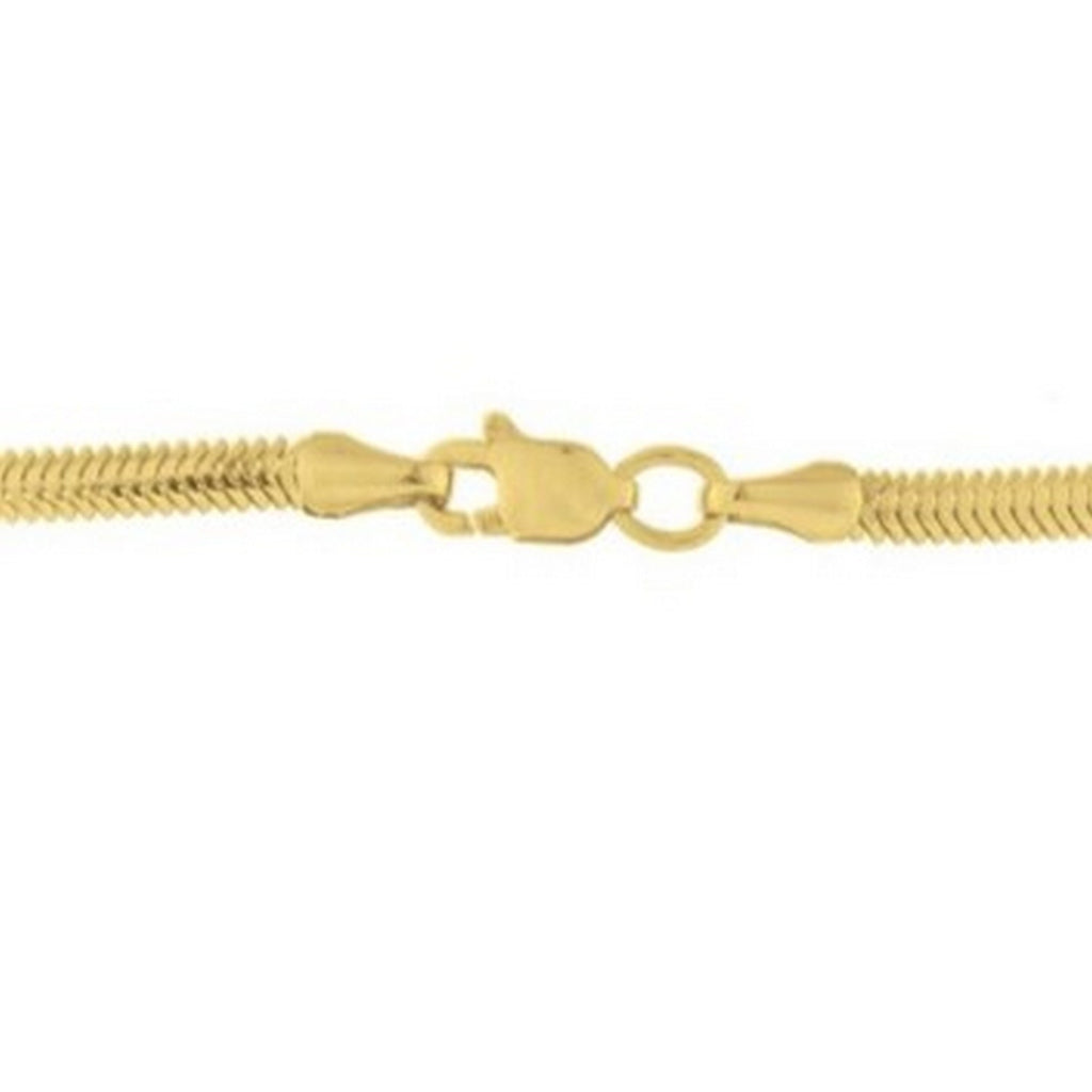 Sterling Silver Yellow Gold Plated Oval Snake Chain (2.60 mm)